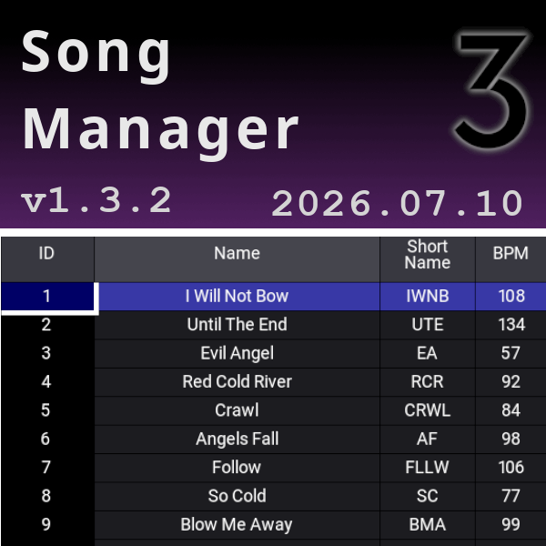 MA3 Song Manager v1.3.2a